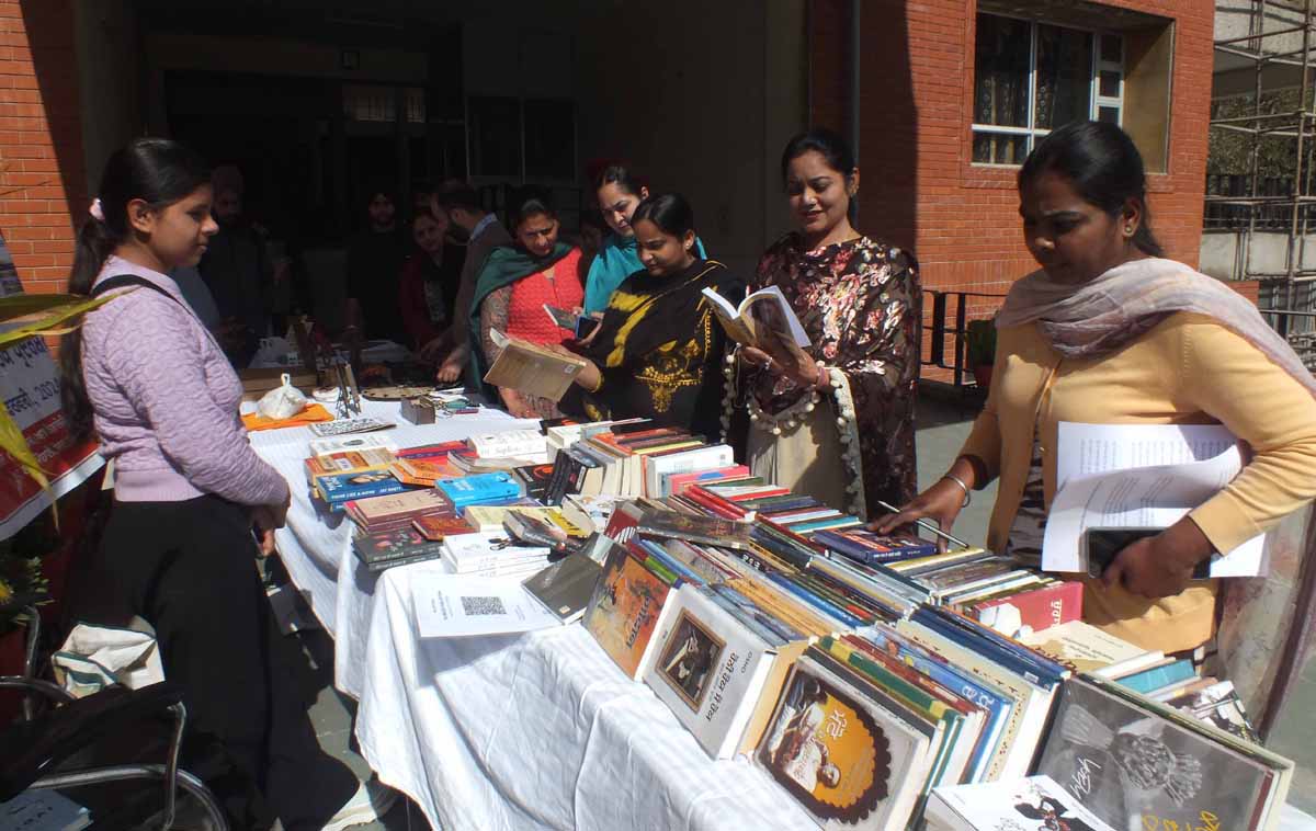 International Mother Language Day was celebrated by organizing Gurmukhi and book exhibition in Khalsa College